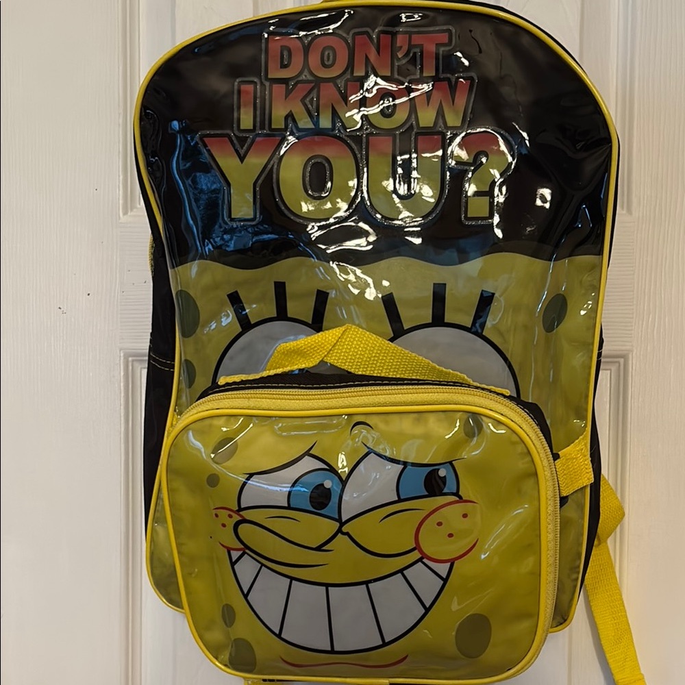 Backpack & utility case 8.5”x 7” SpongeBob SquarePants 15” x 11” padded straps